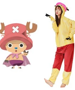 NewCosplay New Arrivals Anime One Piece ·Chopper Pajama Adult Unisex Onesies Polyester Sleepwear Pyjamas Halloween Carnival Costume Cosplay Costume