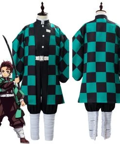 NewCosplay Kids Children Demon Slayer: Kimetsu No Yaiba Kamado Tanjirou Cosplay Costume New Arrivals