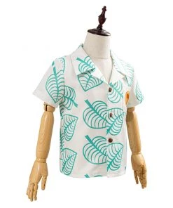 NewCosplay Animal Crossing Tom Nook Short Sleeve Shirt Top For Kids Children Cosplay Costume New Arrivals