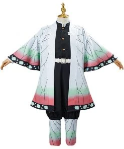 NewCosplay Demon Slayer Kochou Shinobu Uniform Outfit Halloween Carnival Suit Cosplay Costume For Kids Children