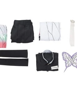 NewCosplay Demon Slayer Kochou Shinobu Uniform Outfit Halloween Carnival Suit Cosplay Costume For Kids Children