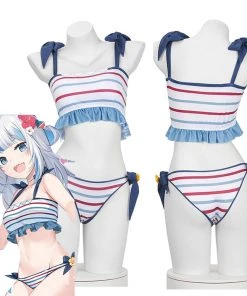 NewCosplay Hololive Gawr Gura Bikini Shark Swimwear Halloween Carnival Suit Cosplay Costume