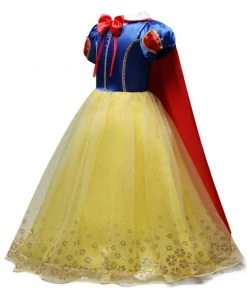 NewCosplay Baby Girl Toddler Snow White Dress Halloween Cosplay Costume
