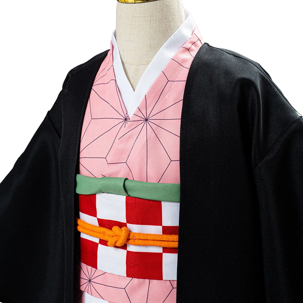 NewCosplay Kids Children Demon Slayer Kimetsu No Yaiba Kamado Nezuko Uniform Outfit Anime Cosplay Costume 9 NewCosplay Kids Children Demon Slayer Kimetsu No Yaiba Kamado Nezuko Uniform Outfit Anime Cosplay Costume