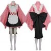NewCosplay New Arrivals Demon Slayer Kamado Nezuko Maid Dress Outfits Halloween Carnival Suit Cosplay Costume