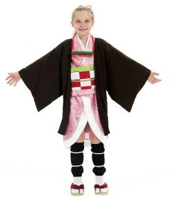 NewCosplay New Arrivals Demon Slayer: Kimetsu No Yaiba Kamado Nezuko Kids Kimono Anime Cosplay Costume