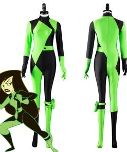 NewCosplay New Arrivals Kim Possible Shego Adult Jumpsuit Halloween Carnival Suit Outfits Cosplay Costume