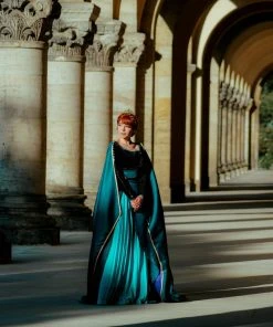 NewCosplay Frozen 2 Queen Anna Coronation Gown Dark Green Dress Cosplay Costume 31 NewCosplay Frozen 2 Queen Anna Coronation Gown Dark Green Dress Cosplay Costume