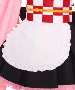 NewCosplay Demon Slayer Kamado Nezuko Maid Outfit Cosplay Costume 9 NewCosplay Demon Slayer Kamado Nezuko Maid Outfit Cosplay Costume