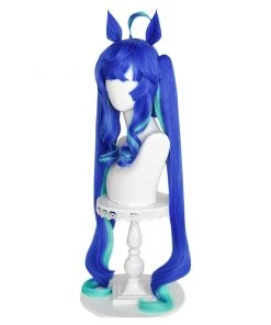 NewCosplay Pretty Derby Twin Turbo Heat Resistant Synthetic Hair Carnival Halloween Party Props Cosplay Wig