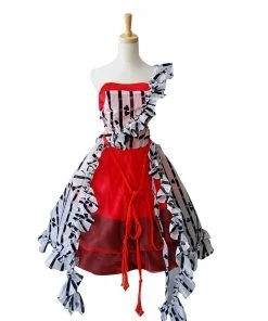 NewCosplay Alice In Wonderland Alice Red Court Dress Halloween Carnival Suit Cosplay Costume