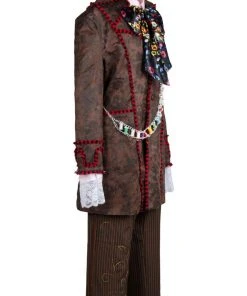 NewCosplay New Arrivals Alice In Wonderland Johnny Depp Mad Hatter Jacket Pants Tie 6 Pcs Cosplay Costume