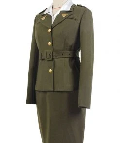 NewCosplay Captain America: The First Avenger Agent Peggy Carter Suit Cosplay Costume Version Green