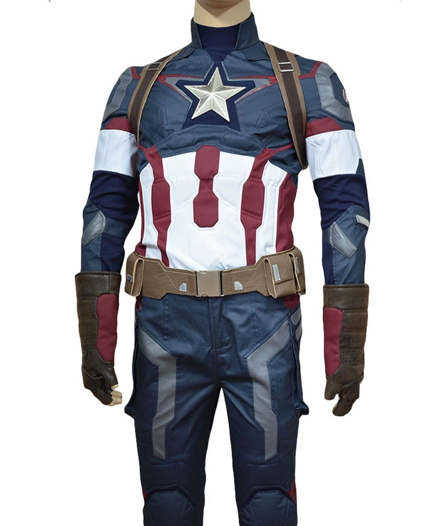 NewCosplay Avengers: Age Of Ultron Captain America Steve Rogers Uniform Outfit Cosplay Costume New Arrivals 6 NewCosplay Avengers: Age Of Ultron Captain America Steve Rogers Uniform Outfit Cosplay Costume New Arrivals