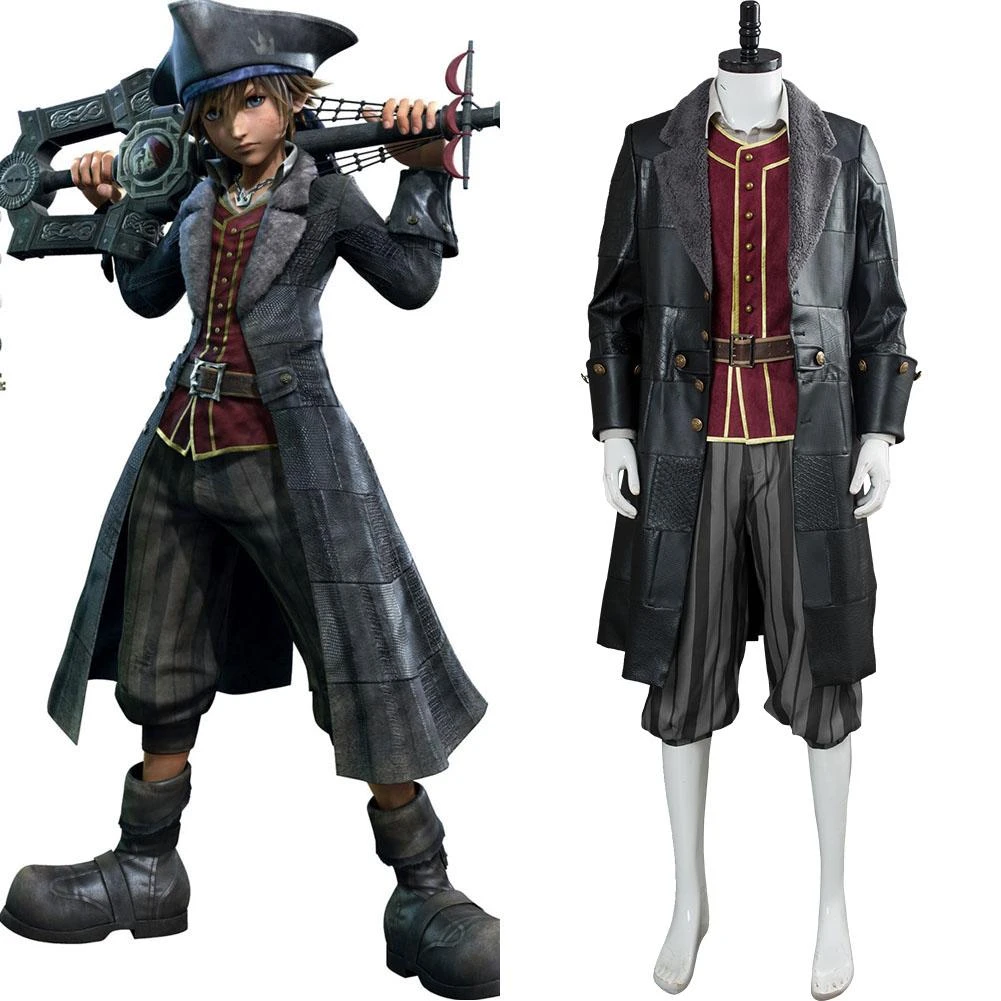 CosplaySky Game Kingdom Hearts 3 Pirate Sora Cosplay Costume 3 CosplaySky Game Kingdom Hearts 3 Pirate Sora Cosplay Costume