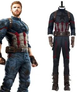New Cosplaysky Avengers 3 : Infinity War Captain America Steven Rogers Outfit Uniform Suit Cosplay Costume NEW