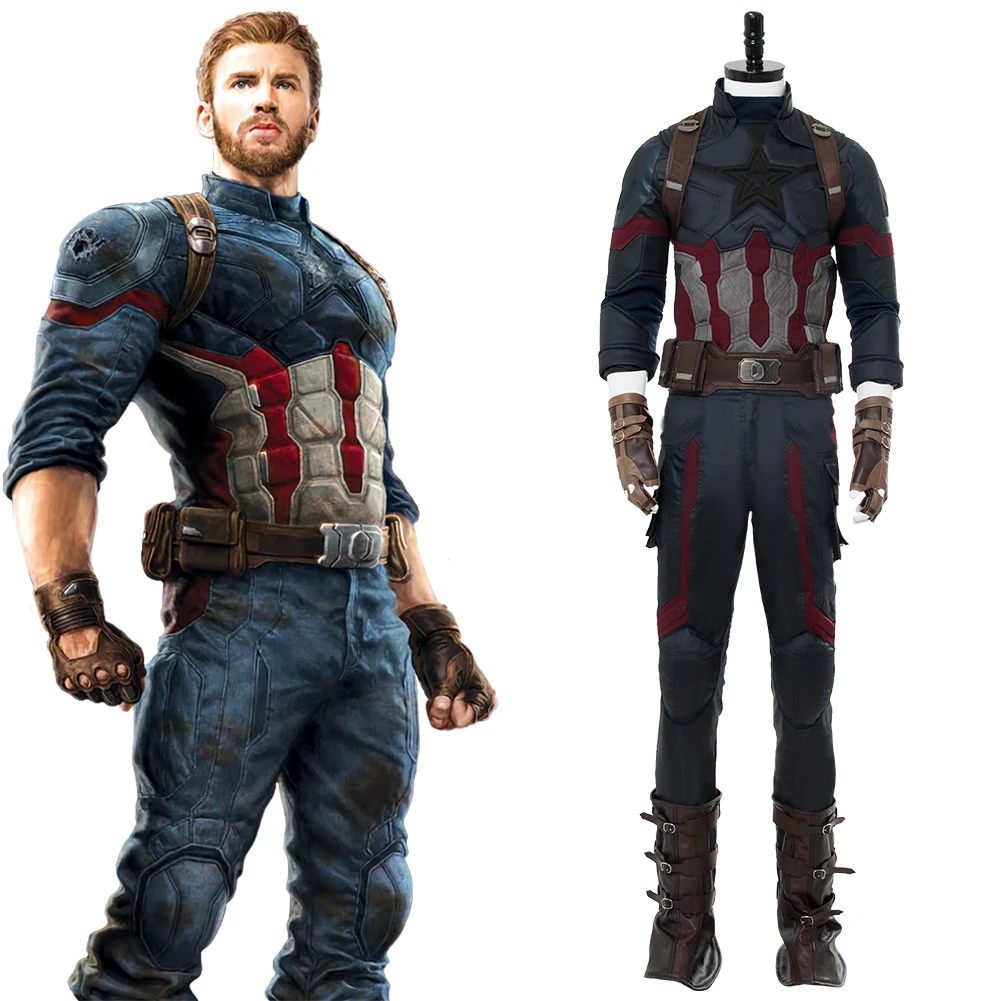 New Cosplaysky Avengers 3 : Infinity War Captain America Steven Rogers Outfit Uniform Suit Cosplay Costume NEW 3 New Cosplaysky Avengers 3 : Infinity War Captain America Steven Rogers Outfit Uniform Suit Cosplay Costume NEW