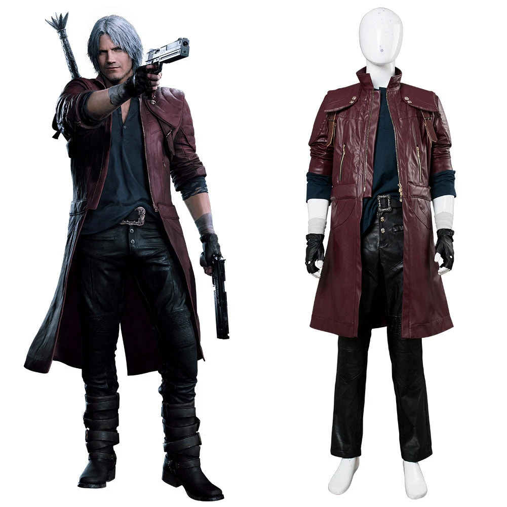 New Cosplaysky Devil May Cry V DMC5 Dante Aged Outfit Leather Cosplay Costume New Arrivals 3 New Cosplaysky Devil May Cry V DMC5 Dante Aged Outfit Leather Cosplay Costume New Arrivals