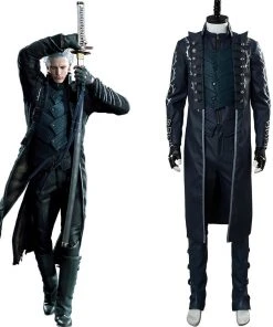 CosplaySky Devil May Cry V Vergil Aged Outfit Halloween Carnival Suit Cosplay Costume