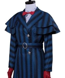 New Cosplaysky 2018 Mary Poppins Returns Costume Mary Poppins Dress Hat For Adult