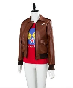 CosplaySky New Arrivals Captain Marvel Carol Danvers U.S.Air Force T Shirt Bomber Jacket Casual Suit