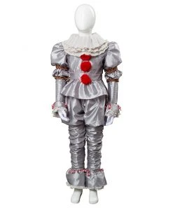 CosplaySky 2019 IT 2 Pennywise The Clown Outfit Suit Halloween Cosplay Costume For Kids Children New Arrivals