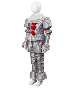 CosplaySky 2019 IT 2 Pennywise The Clown Outfit Suit Halloween Cosplay Costume For Kids Children New Arrivals