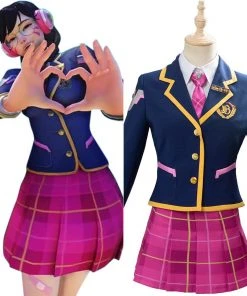 CosplaySky New Arrivals Overwatch Academy Dva Skin 3-YEAR Anniversary Outfit Cosplay Costume