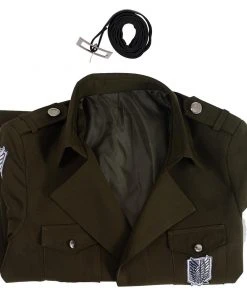 New Cosplaysky New Arrivals Attack On Titan Season 3 Eren Cosplay Costume Scouting Legion Soldier Officer Uniform