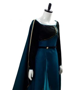 NewCosplay Frozen 2 Queen Anna Coronation Gown Dark Green Dress Cosplay Costume 27 NewCosplay Frozen 2 Queen Anna Coronation Gown Dark Green Dress Cosplay Costume