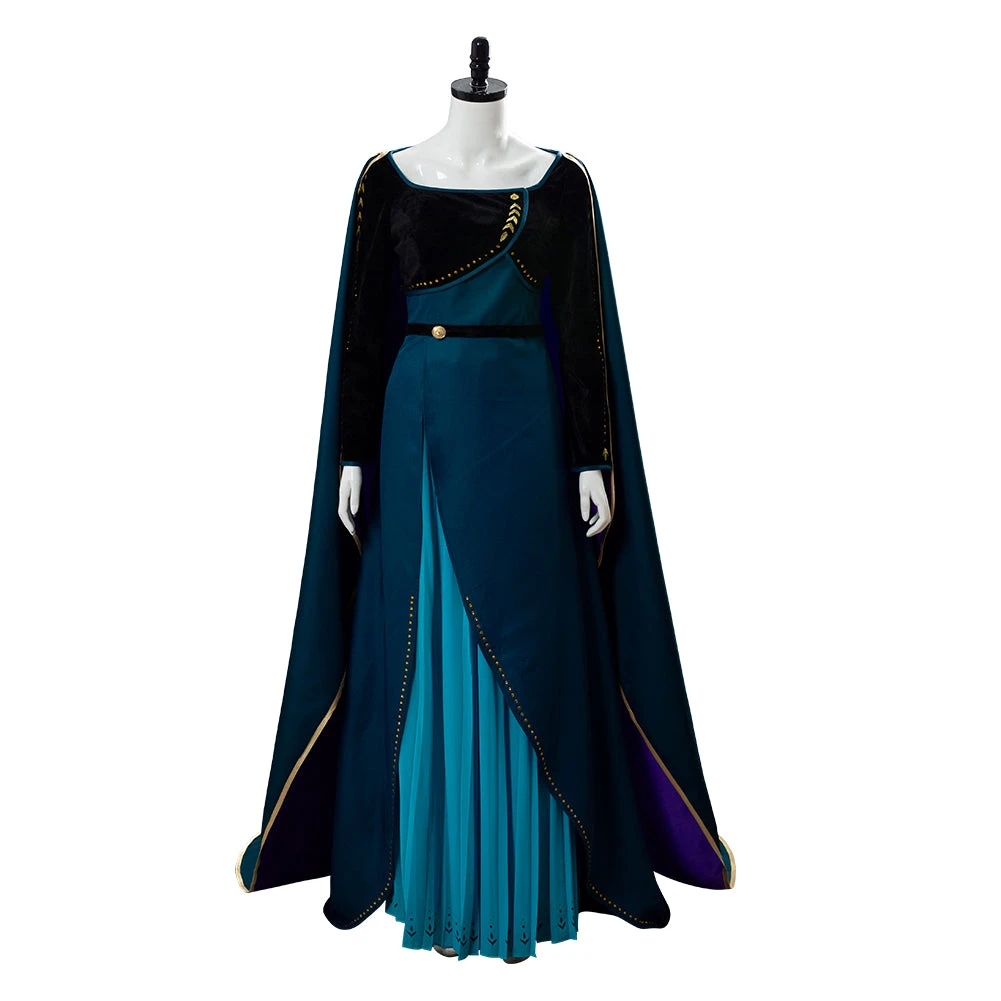 NewCosplay Frozen 2 Queen Anna Coronation Gown Dark Green Dress Cosplay Costume 4 NewCosplay Frozen 2 Queen Anna Coronation Gown Dark Green Dress Cosplay Costume