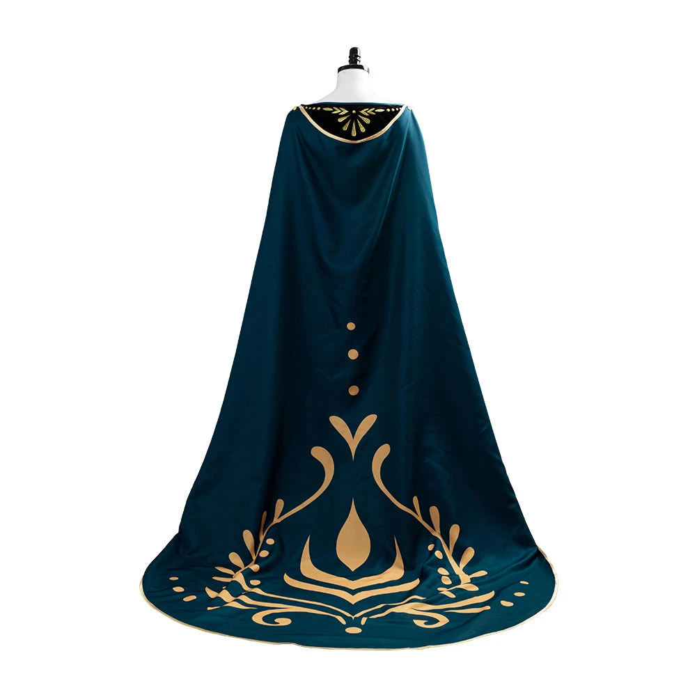 NewCosplay Frozen 2 Queen Anna Coronation Gown Dark Green Dress Cosplay Costume 6 NewCosplay Frozen 2 Queen Anna Coronation Gown Dark Green Dress Cosplay Costume