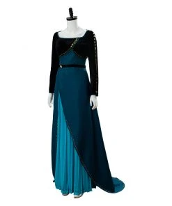 NewCosplay Frozen 2 Queen Anna Coronation Gown Dark Green Dress Cosplay Costume 23 NewCosplay Frozen 2 Queen Anna Coronation Gown Dark Green Dress Cosplay Costume