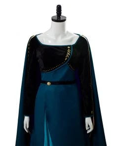 NewCosplay Frozen 2 Queen Anna Coronation Gown Dark Green Dress Cosplay Costume 25 NewCosplay Frozen 2 Queen Anna Coronation Gown Dark Green Dress Cosplay Costume