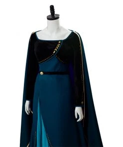 NewCosplay Frozen 2 Queen Anna Coronation Gown Dark Green Dress Cosplay Costume 26 NewCosplay Frozen 2 Queen Anna Coronation Gown Dark Green Dress Cosplay Costume
