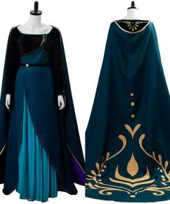 NewCosplay Frozen 2 Queen Anna Coronation Gown Dark Green Dress Cosplay Costume 29 NewCosplay Frozen 2 Queen Anna Coronation Gown Dark Green Dress Cosplay Costume