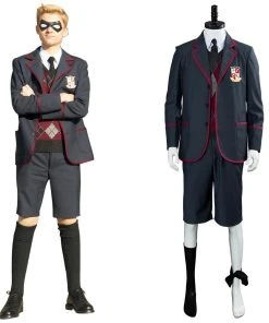 CosplaySky The Umbrella Academy School Uniform Boys Luther Spaceboy School Outfit Cosplay Costume New Arrivals