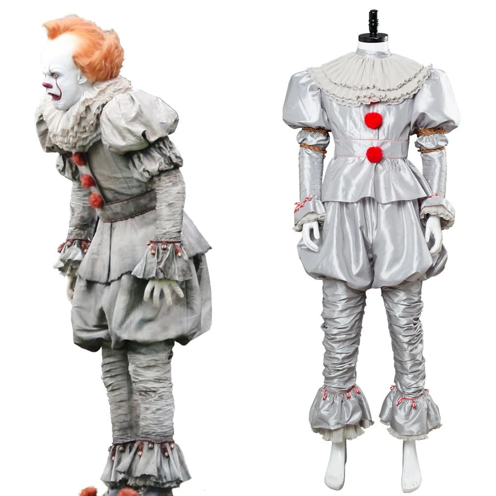 CosplaySky IT 2 Pennywise Clown Outfit Cosplay Costume Stephen King Adult Men Women New Arrivals 3 CosplaySky IT 2 Pennywise Clown Outfit Cosplay Costume Stephen King Adult Men Women New Arrivals
