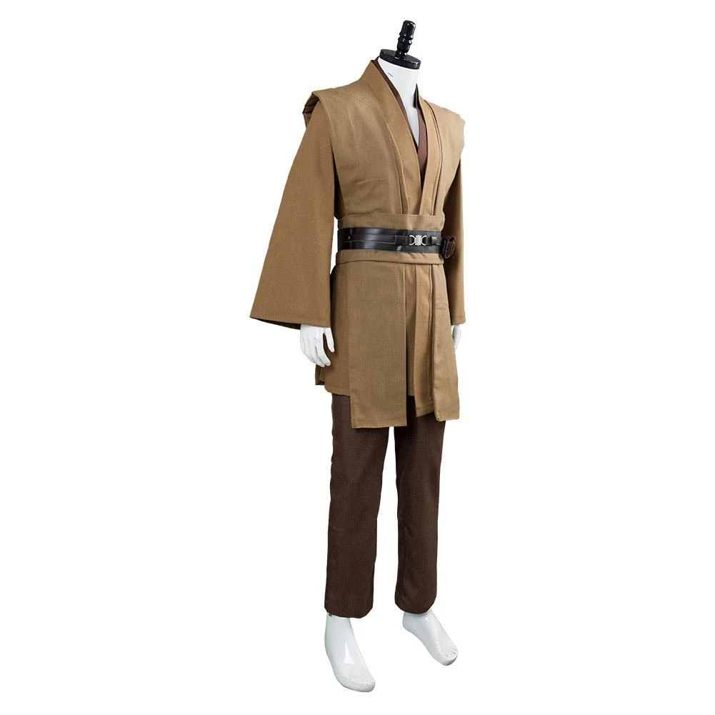 CosplaySky Star Wars Obi Wan Kenobi Jedi Cosplay Costume Brown Version No Cloak 8 CosplaySky Star Wars Obi Wan Kenobi Jedi Cosplay Costume Brown Version No Cloak