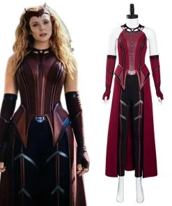 NewCosplay Wandavision Scarlet Witch Cosplay Costume Mask Outfits Halloween Carnival Suit New Arrivals