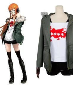 NewCosplay Persona 5 Futaba Sakura Shirt Coat Jacket Cosplay Costume