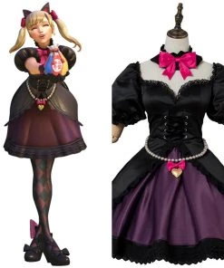 New Cosplaysky Overwatch DVA Hana Song Black Cat Officer Dress Outfit Cosplay Costume New Arrivals