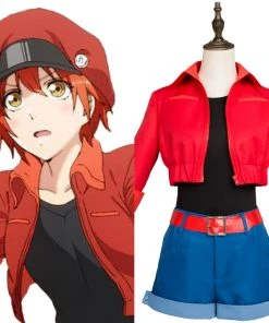 New Cosplaysky New Arrivals Cells At Work! Erythrocite Red Blood Cell Cosplay Costume