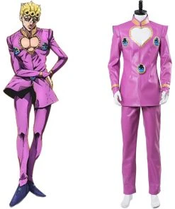 Cossky JoJo's Bizarre Adventure: Golden Wind Giorno Giovanna Cosplay Costume New Arrivals