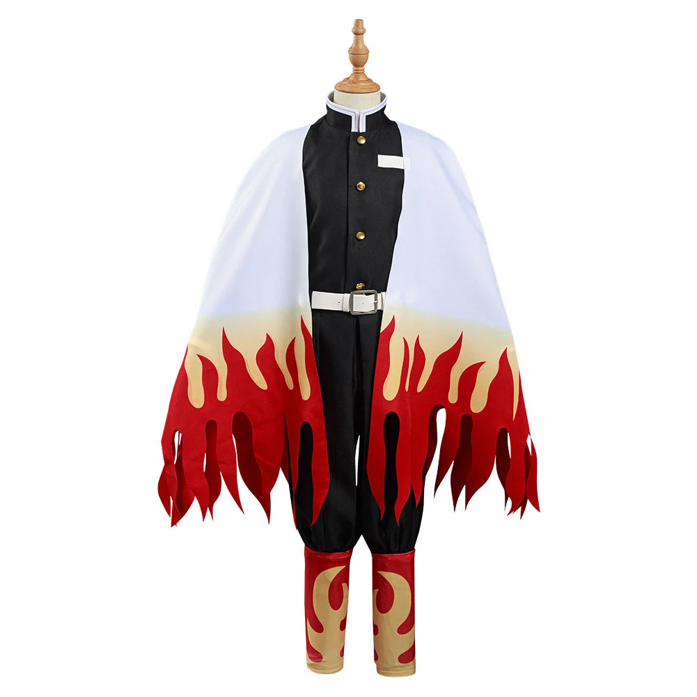 NewCosplay Demon Slayer: Kimetsu No Yaiba Rengoku Kyoujurou Cosplay Costume For Kids Children 4 NewCosplay Demon Slayer: Kimetsu No Yaiba Rengoku Kyoujurou Cosplay Costume For Kids Children