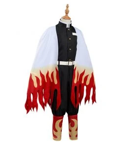 NewCosplay Demon Slayer: Kimetsu No Yaiba Rengoku Kyoujurou Cosplay Costume For Kids Children 15 NewCosplay Demon Slayer: Kimetsu No Yaiba Rengoku Kyoujurou Cosplay Costume For Kids Children