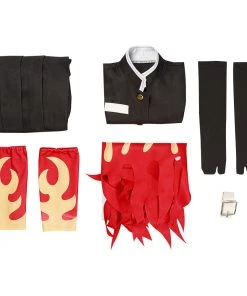 NewCosplay Demon Slayer: Kimetsu No Yaiba Rengoku Kyoujurou Cosplay Costume For Kids Children 19 NewCosplay Demon Slayer: Kimetsu No Yaiba Rengoku Kyoujurou Cosplay Costume For Kids Children