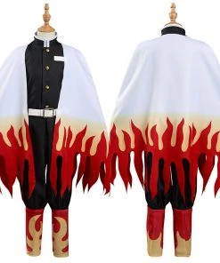 NewCosplay Demon Slayer: Kimetsu No Yaiba Rengoku Kyoujurou Cosplay Costume For Kids Children