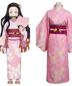 Cosplaygift Demon Slayer Kamado Nezuko Cosplay Costume Summer Kimono Outfits Halloween Carnival Suit New Arrivals
