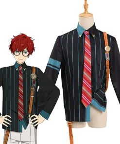 Fandomsky Ensemble Stars - Amagi Hiiro Cosplay Costume Shirt Necktie Belt Outfits Halloween Carnival Suit